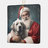 Ornement En Céramique Pasteur anatolien avec Noël du Père Noël (Gauche)
