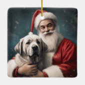 Ornement En Céramique Pasteur anatolien avec Noël du Père Noël (Dos)