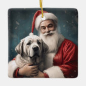 Ornement En Céramique Pasteur anatolien avec Noël du Père Noël (Devant)