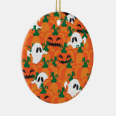 Ornement En Céramique Patch Citrouille Haunted Halloween Ghosts (Droite)