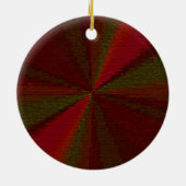 Ornement En Céramique Patchwork de dégradé circulaire rouge à vert (Dos)