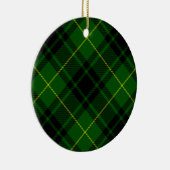 Ornement En Céramique Pâte verte de tartan MacArthur (Droite)