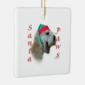 Ornement En Céramique Pâtes Père Noël Terrier à revêtement souple (Droite)