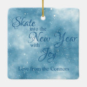 Ornement En Céramique Patinage Ours polaires Noël Nouvel An (Dos)