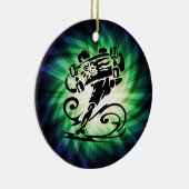 Ornement En Céramique Patineur cool ; Skate (Droite)