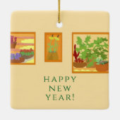 Ornement En Céramique Patio mexicain d'art original (Dos)