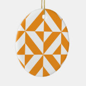 Ornement En Céramique Patters de Burnt Orange Geometric Deco Cube (Droite)
