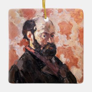 Ornement En Céramique Paul Cezanne - Autoportrait avec arrière - plan ro