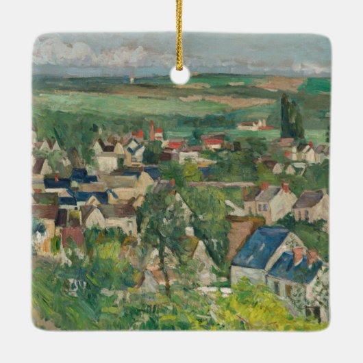 Ornement En Céramique Paul Cezanne - Auvers, Vue panoramique (Dos)
