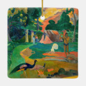 Ornement En Céramique Paul Gauguin - Paysage avec Peacocks / Matamoe (Dos)