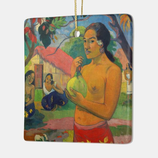 Ornement En Céramique Paul Gauguin - Une femme tenant un fruit (Gauche)