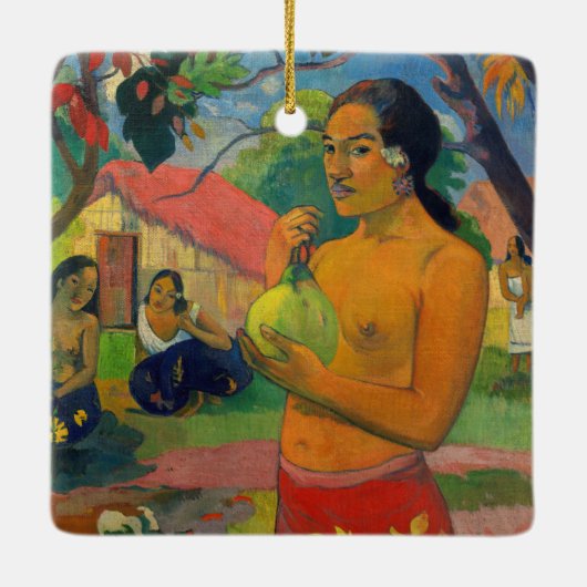 Ornement En Céramique Paul Gauguin - Une femme tenant un fruit (Dos)