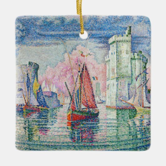 Ornement En Céramique Paul Signac - Entrée du port de La Rochelle (Devant)