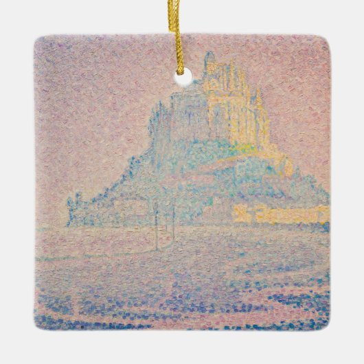Ornement En Céramique Paul Signac - Mont Saint Michel Fog et Soleil (Devant)