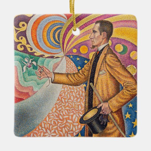 Ornement En Céramique Paul Signac - Portrait de M Felix Feneon, Opus 217 (Devant)