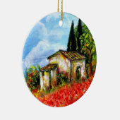 ORNEMENT EN CÉRAMIQUE PAVOTS EN TOSCANE (Droite)