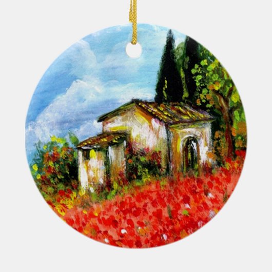 ORNEMENT EN CÉRAMIQUE PAVOTS EN TOSCANE (Dos)