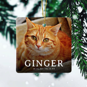 Ornement En Céramique Pawprints sur nos cœurs Mémorial pour animaux de