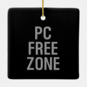 Ornement En Céramique PC Free Zone noir céramique ornement carré (Dos)