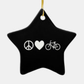Ornement En Céramique Peace Love and Bicycles (Dos)
