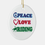 Ornement En Céramique Peace Love Riding (Droite)