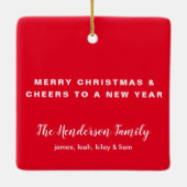 Ornement En Céramique Peace Out 2020 Black Père Noël Funny Personnalisé (Dos)