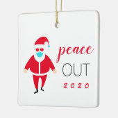 Ornement En Céramique Peace Out 2020 Funny Père Noël Personnalisé (Gauche)