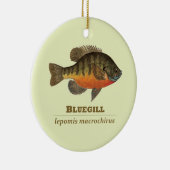 Ornement En Céramique Pêche à la Breve de Bluegill (Droite)