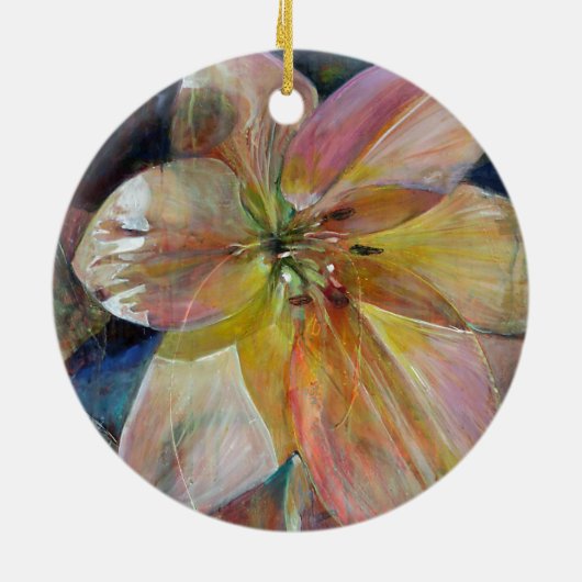 Ornement En Céramique Peinture à fleurs "Translucide" (Dos)