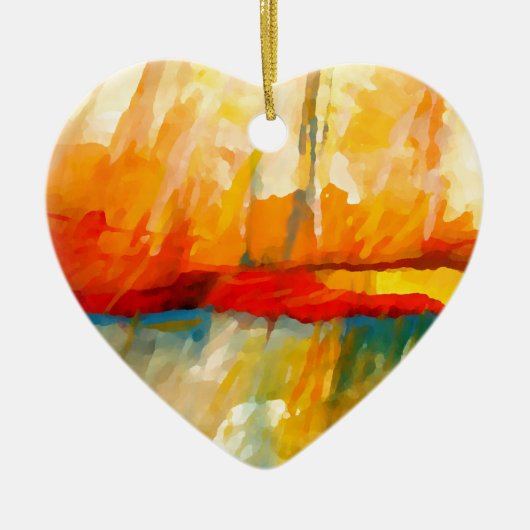 Ornement En Céramique Peinture Abstraite moderne (Devant)