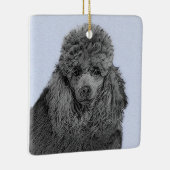 Ornement En Céramique Peinture de caniche Miniature Jouet noir Art origi (Droite)