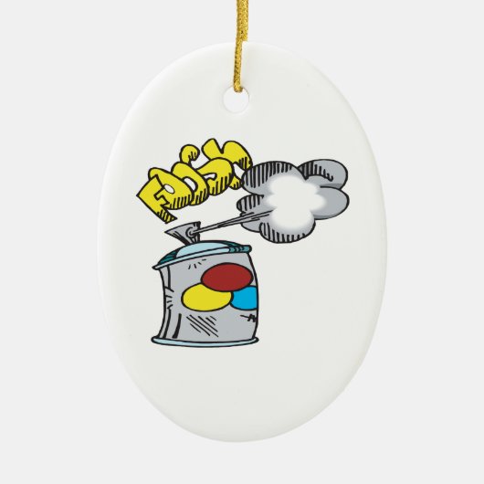 Ornement En Céramique Peinture de jet (Devant)