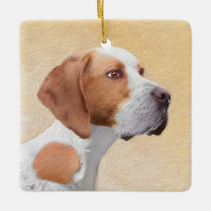 Ornement En Céramique Peinture de pointeur - jolie art original de chien