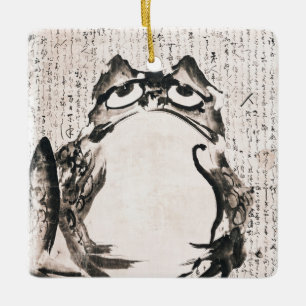 Ornement En Céramique peinture grenouille japonaise art toile dessin vin