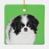 Ornement En Céramique Peinture japonaise de chiot - Art original de chie (Dos)