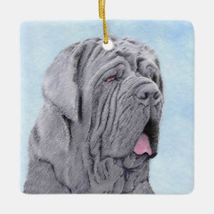 Ornement En Céramique Peinture Mastiff Neopolitan - Art Chien original