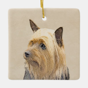 Ornement En Céramique Peinture Silky Terrier - Cute Original Chien Art