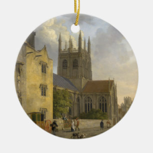 Ornement En Céramique Peinture vintage de l'université Oxford Angleterr