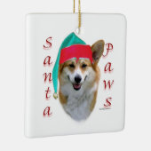 Ornement En Céramique Pembroke Welsh Corgi Père Noël Paws (Droite)