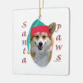 Ornement En Céramique Pembroke Welsh Corgi Père Noël Paws (Gauche)