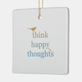 Ornement En Céramique Penser Bonne Pensée Oiseaux (Gauche)