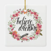 Ornement En Céramique Penser Bonne Pensée Oiseaux (Dos)