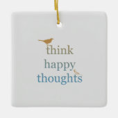 Ornement En Céramique Penser Bonne Pensée Oiseaux (Devant)