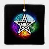 Ornement En Céramique pentagramme du Wiccan (Dos)