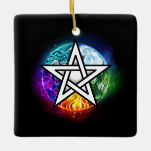 Ornement En Céramique pentagramme wiccan