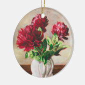 Ornement en céramique - "Peonies de l'après-midi" (Gauche)