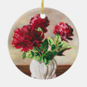 Ornement en céramique - "Peonies de l'après-midi" (Dos)