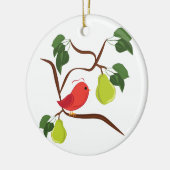 Ornement En Céramique Perdrix dans le poirier (Gauche)