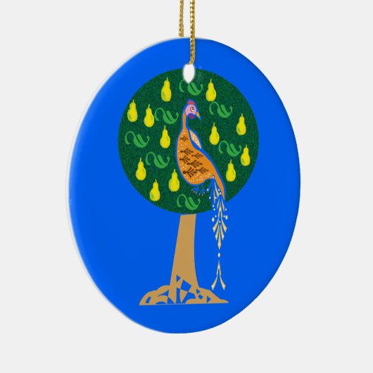 Ornement En Céramique Perdrix dans un poirier (Droite)