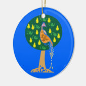 Ornement En Céramique Perdrix dans un poirier (Gauche)